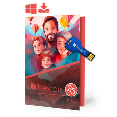 Coffret Heredis Pro Windows : Généalogie Simplifiée