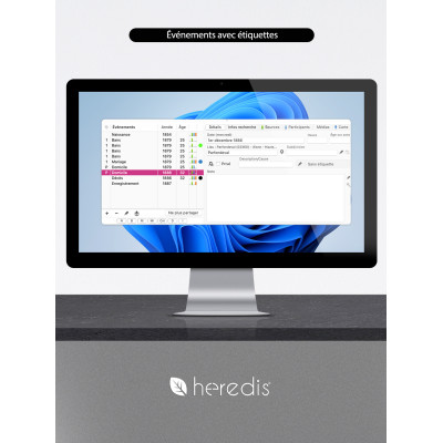 Coffret Mise à jour Heredis 2026 pour Windows