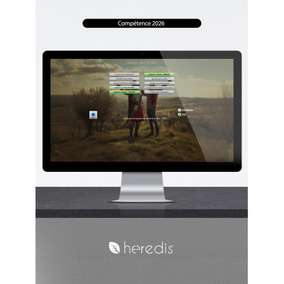 Coffret Mise à jour Heredis 2026 pour Windows